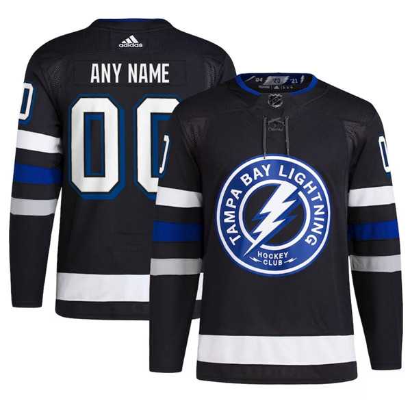 Men%27s Tampa Bay Lightning Custom Black 2024 Stadium Series Stitched Jersey->michigan wolverines->NCAA Jersey